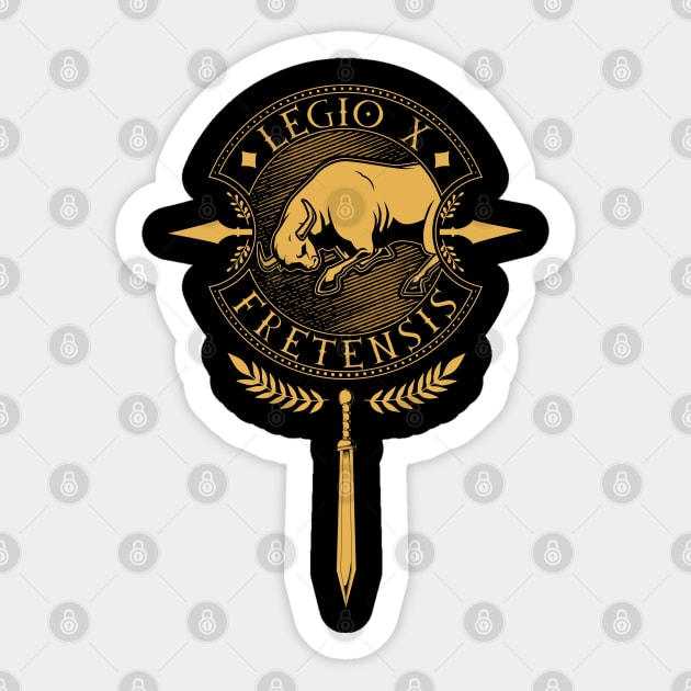 Legio X Fretensis - Roman Legion Sticker by Modern Medieval Design